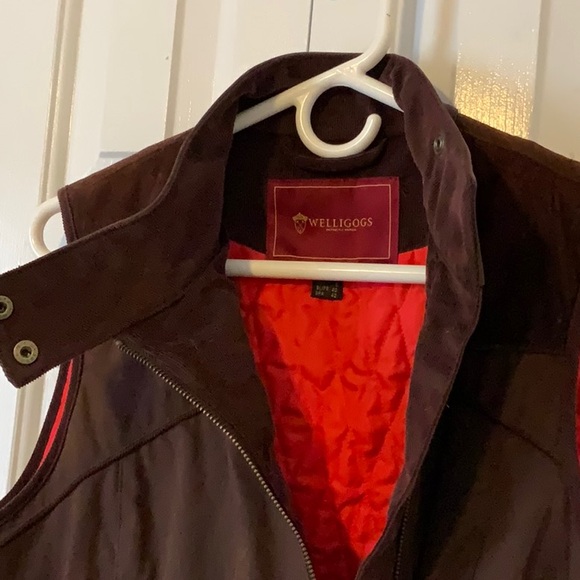 British made leather and suede trimmed vest - Picture 5 of 7